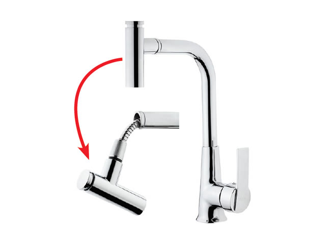 Sink Mixer With Pull-Out Spiral Spring Tap