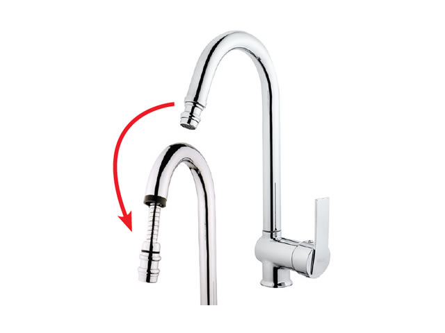Sink Mixer With Pull-Out Spiral Spring Tap