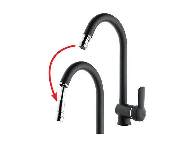 Sink Mixer With Pull-Out Spiral Spring Tap