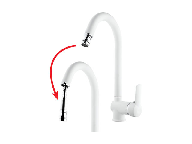 Sink Mixer With Pull-Out Spiral Spring Tap