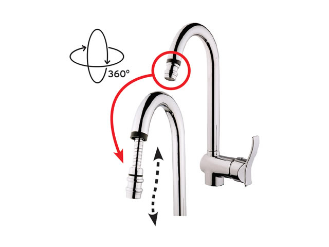 Sink Mixer With Pull-Out Spiral Spring Tap