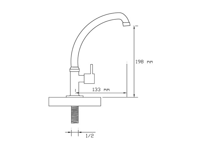 Single Bottom Tap