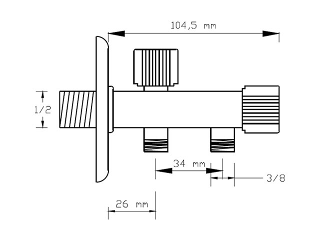 Angle Valve Dual Laundry