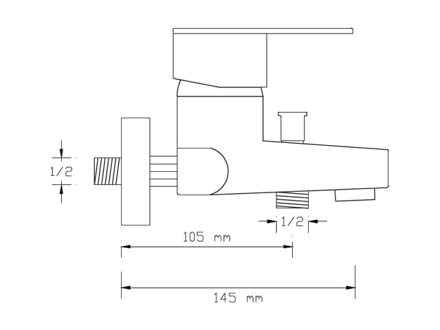 Bath Mixer (Black Pearl)