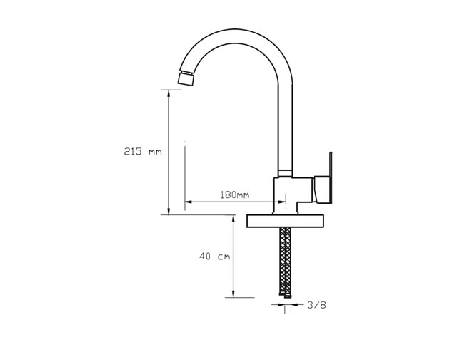 Sink Mixer (Matte Black - Gold)