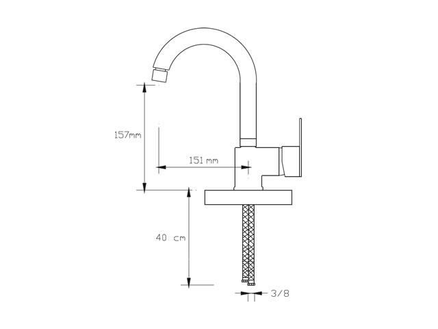 Basin Mixer (Matte Black - Gold)