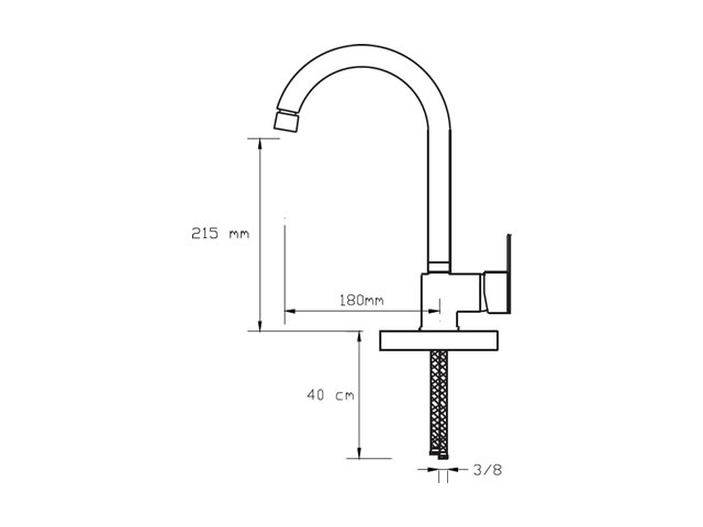 Sink Mixer (Matte White)