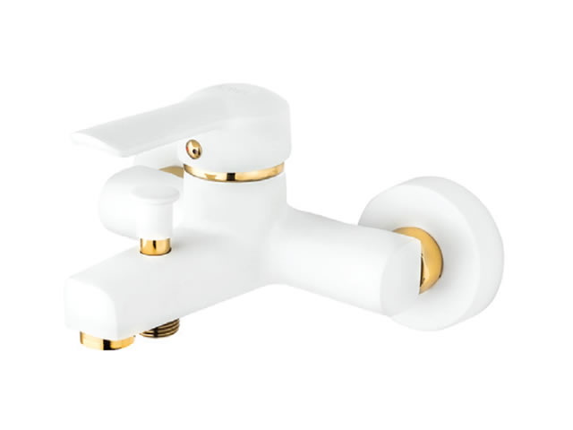 Bath Mixer (Matte White - Gold)