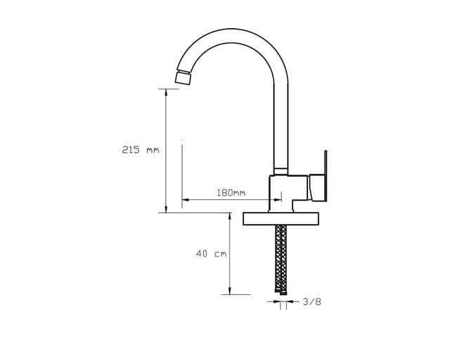 Sink Mixer (Matte White - Gold)